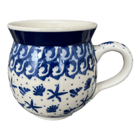 A picture of a Polish Pottery 12 oz. Belly Mug (Walk on the Beach) | A070-1016X as shown at PolishPotteryOutlet.com/products/12-oz-belly-mug-walk-on-the-beach-a070-1016x