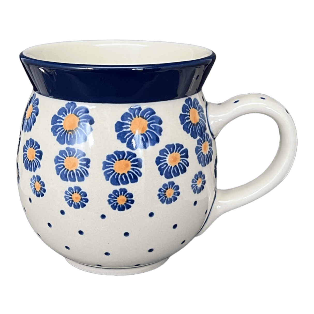 Mug, Belly Mug, 16 oz in "Daisy Craze" by Ceramika Artystyczna | A073-1571X