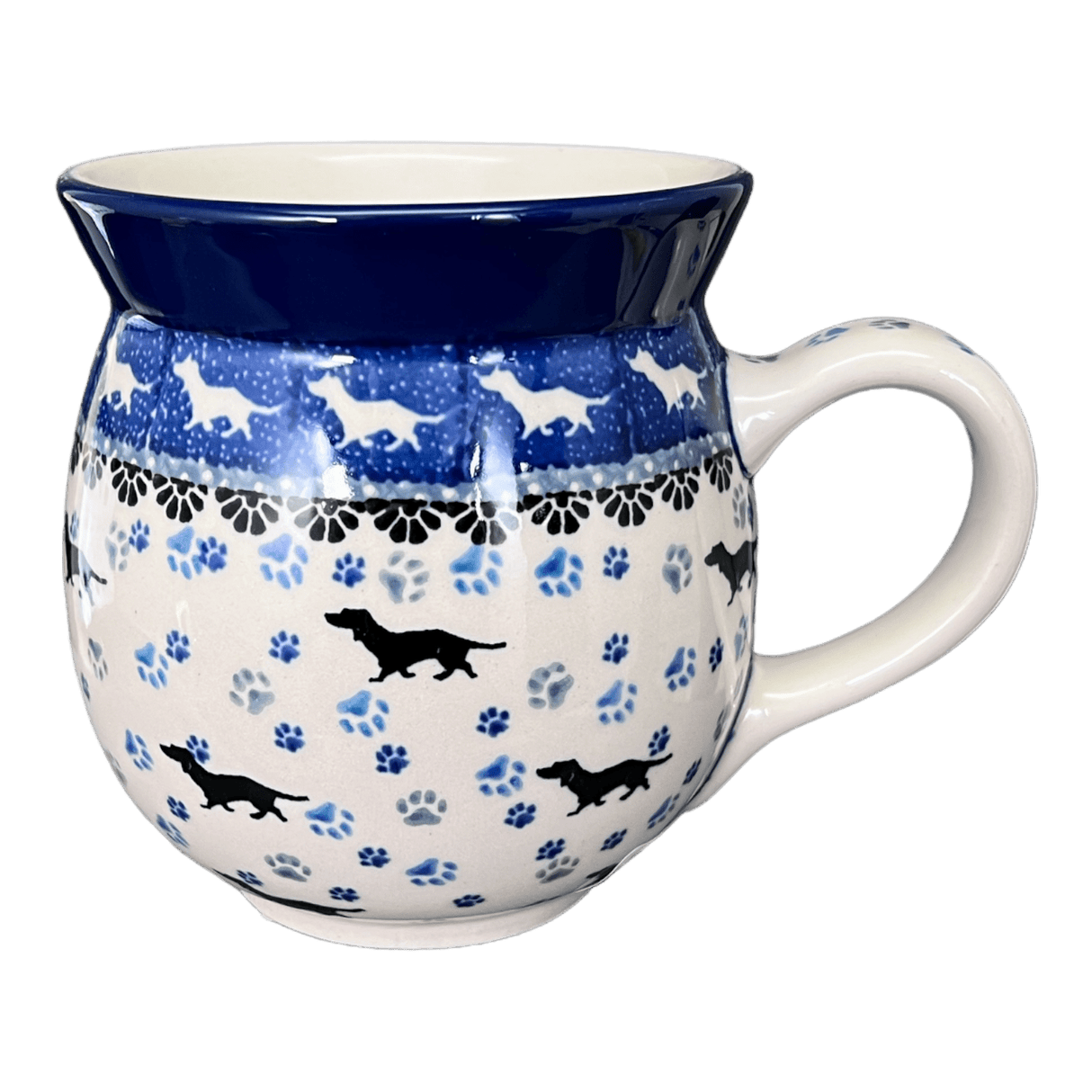 Mug, Belly Mug, 16 oz Large in "Wiener Dog Delight" by Ceramika Artystyczna | A073-2151X