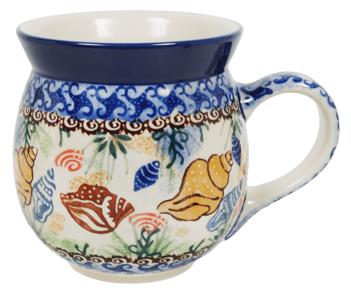 Mug, Belly Mug, 16 oz in "Poseidon's Treasure" by Ceramika Artystyczna | A073-U1899