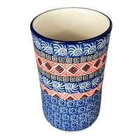 A picture of a Polish Pottery CA 12 oz. Tumbler (Santa Fe Sky) | A076-1350X as shown at PolishPotteryOutlet.com/products/12-oz-tumbler-santa-fe-sky-a076-1350x