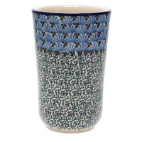 A picture of a Polish Pottery C.A. 12 oz. Tumbler (Shell Game) | A076-2160X as shown at PolishPotteryOutlet.com/products/12-oz-tumbler-shell-game