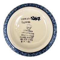 A picture of a Polish Pottery CA 12 oz. Tumbler (Hummingbird Bouquet) | A076-U3357 as shown at PolishPotteryOutlet.com/products/12-oz-tumbler-hummingbird-bouquet-a076-u3357