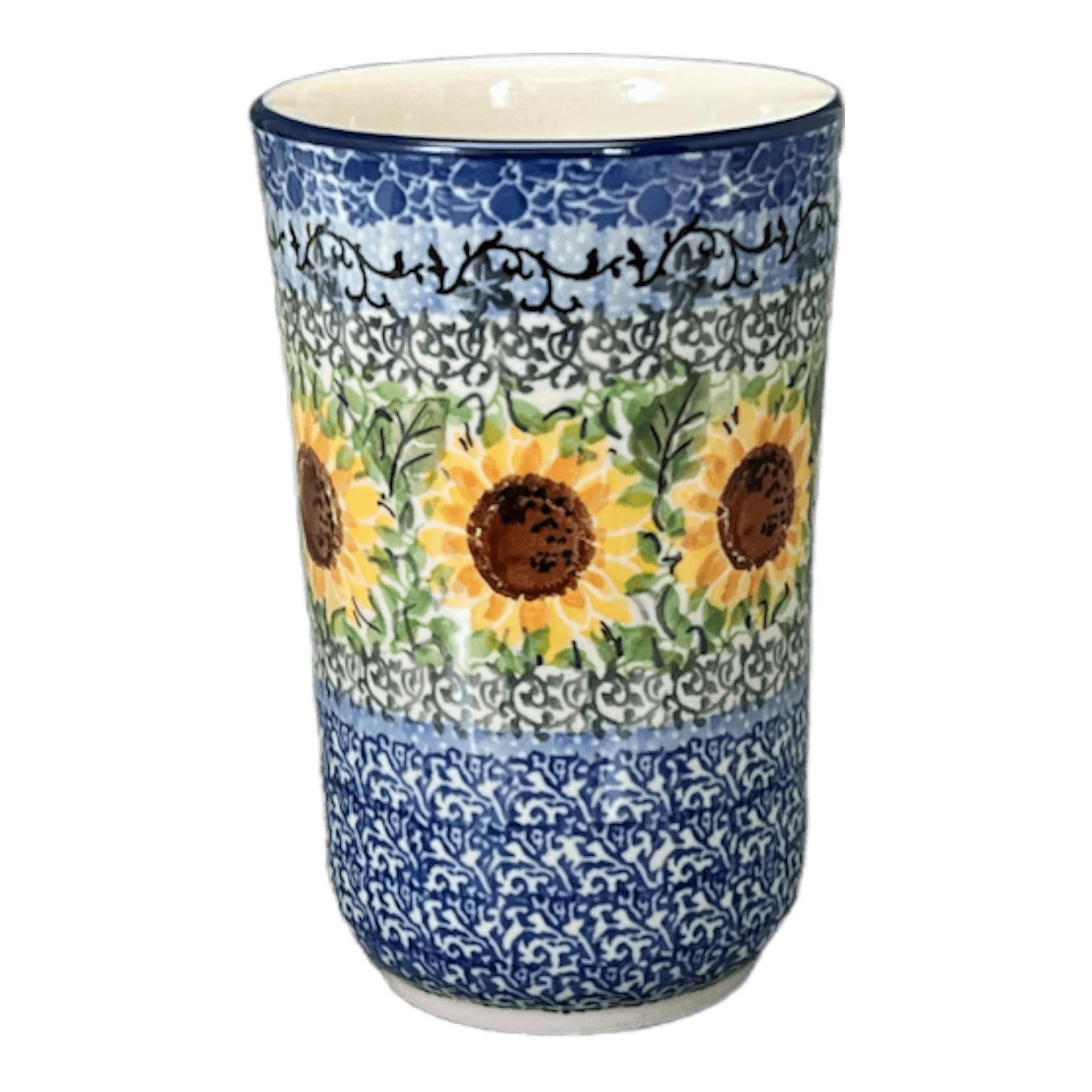 C.A. 12 oz. Tumbler (Sunflowers) | A076-U4739 - The Polish Pottery ...