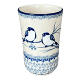 Tumbler, 12 oz in "Bullfinch on Blue" by Ceramika Artystyczna | A076-U4830