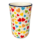 Tumbler, 12 oz in "Rainbow Hearts" by Ceramika Artystyczna | A076-U4833