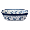 Polish Pottery CA Small Deep Oval Baker (Periwinkle Pond) | A084-2385X at PolishPotteryOutlet.com