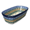 Polish Pottery CA Small Deep Oval Baker (Aztec Paws) | A084-945X at PolishPotteryOutlet.com