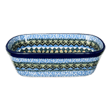 Baker, Oval, Deep, Small, 7" x 3.5" in "Aztec Blues" by Ceramika Artystyczna | A084-U4428