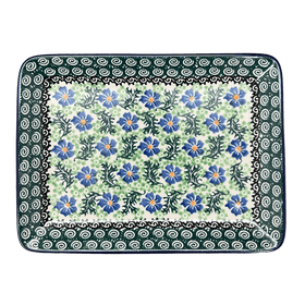 Polish Pottery CA 9.5" x 7" Tray (Clematis) | A111-1538X Additional Image at PolishPotteryOutlet.com