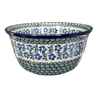 A picture of a Polish Pottery Deep 10.5" Bowl (Clematis) | A113-1538X as shown at PolishPotteryOutlet.com/products/deep-10-5-bowl-clematis-a113-1538x