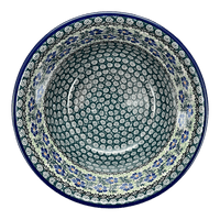 A picture of a Polish Pottery Deep 10.5" Bowl (Clematis) | A113-1538X as shown at PolishPotteryOutlet.com/products/deep-10-5-bowl-clematis-a113-1538x