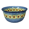Polish Pottery CA Deep 10.5" Bowl (Sunflowers) | A113-U4739 at PolishPotteryOutlet.com