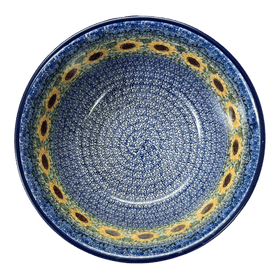 Polish Pottery CA Deep 10.5" Bowl (Sunflowers) | A113-U4739 Additional Image at PolishPotteryOutlet.com