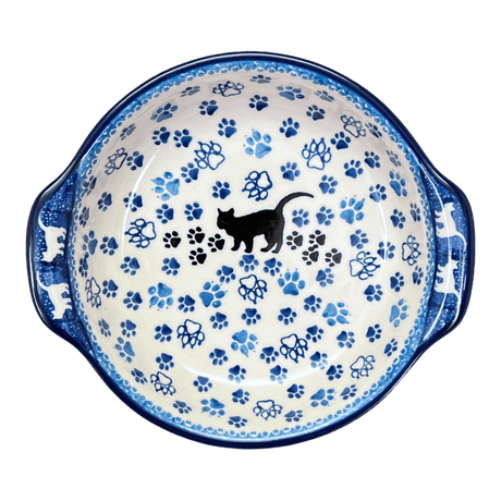 Casserole, Round, Small, 6.5" x 7.25" in "Cat Tracks" by Ceramika Artystyczna | A142-1771