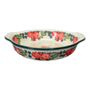 Polish Pottery C.A. Small Round Casserole (Classic Rose) | A142-2120Q at PolishPotteryOutlet.com