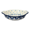 Polish Pottery C.A. Small Round Casserole (Snow White Anemone) | A142-2222X at PolishPotteryOutlet.com