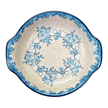 Casserole, Round, Small, 6.5" x 7.25" in "Lovebirds" by Ceramika Artystyczna | A142-2323X
