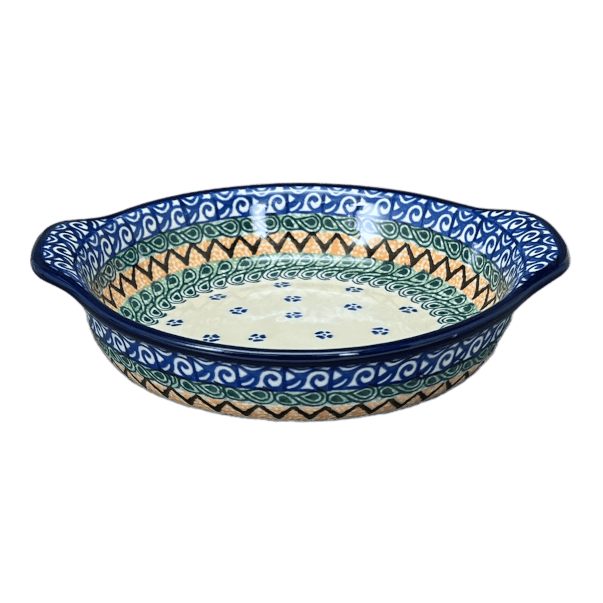 Casserole, Round, Small, 6.5" x 7.25" in "Aztec Paws" by Ceramika Artystyczna | A142-945X