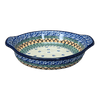 Polish Pottery CA Small Round Casserole (Aztec Paws) | A142-945X at PolishPotteryOutlet.com