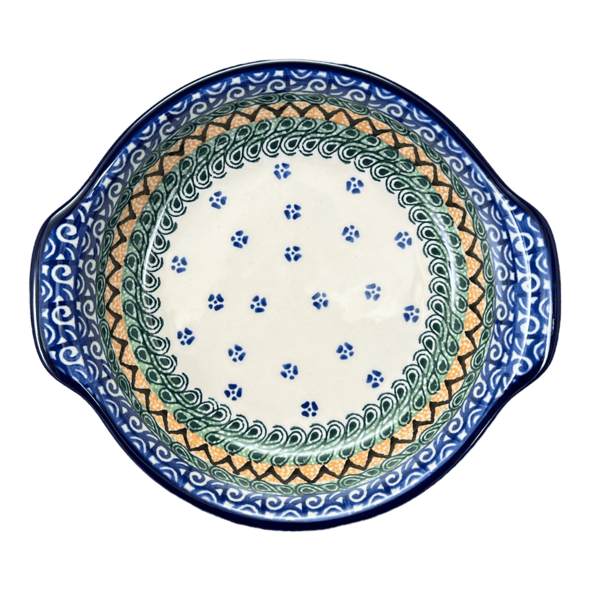 Casserole, Round, Small, 6.5" x 7.25" in "Aztec Paws" by Ceramika Artystyczna | A142-945X