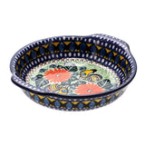 Casserole, Round, Small, 6.5" x 7.25" in "Regal Roosters" by Ceramika Artystyczna | A142-U2617