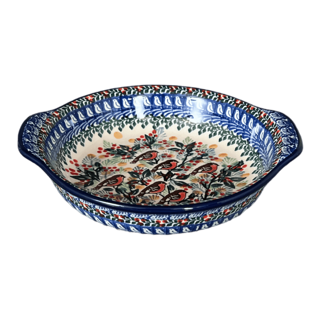 Casserole, Round, Small, 6.5" x 7.25" in "Feathered Friends" by Ceramika Artystyczna | A142-U2649