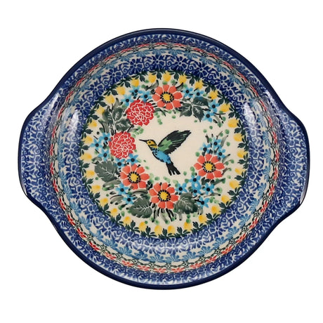 Casserole, Round, Small, 6.5" x 7.25" in "Hummingbird Bouquet" by Ceramika Artystyczna | A142-U3357