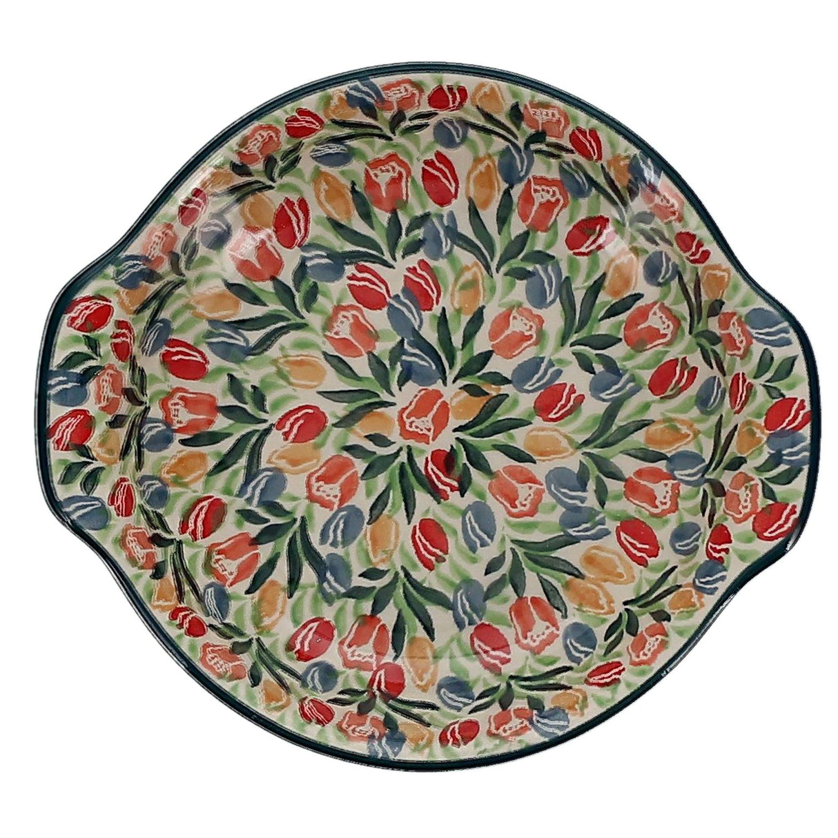 Casserole, Round, Small, 6.5" x 7.25" in "Tulip Burst" by Ceramika Artystyczna | A142-U4226