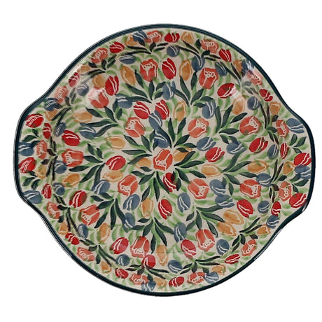 Casserole, Round, Small, 6.5" x 7.25" in "Tulip Burst" by Ceramika Artystyczna | A142-U4226