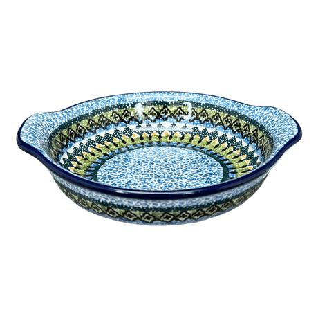 Casserole, Round, Small, 6.5" x 7.25" in "Aztec Blues" by Ceramika Artystyczna | A142-U4428