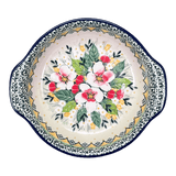 Casserole, Round, Small, 6.5" x 7.25" in "Camellias" by Ceramika Artystyczna | A142-U4812