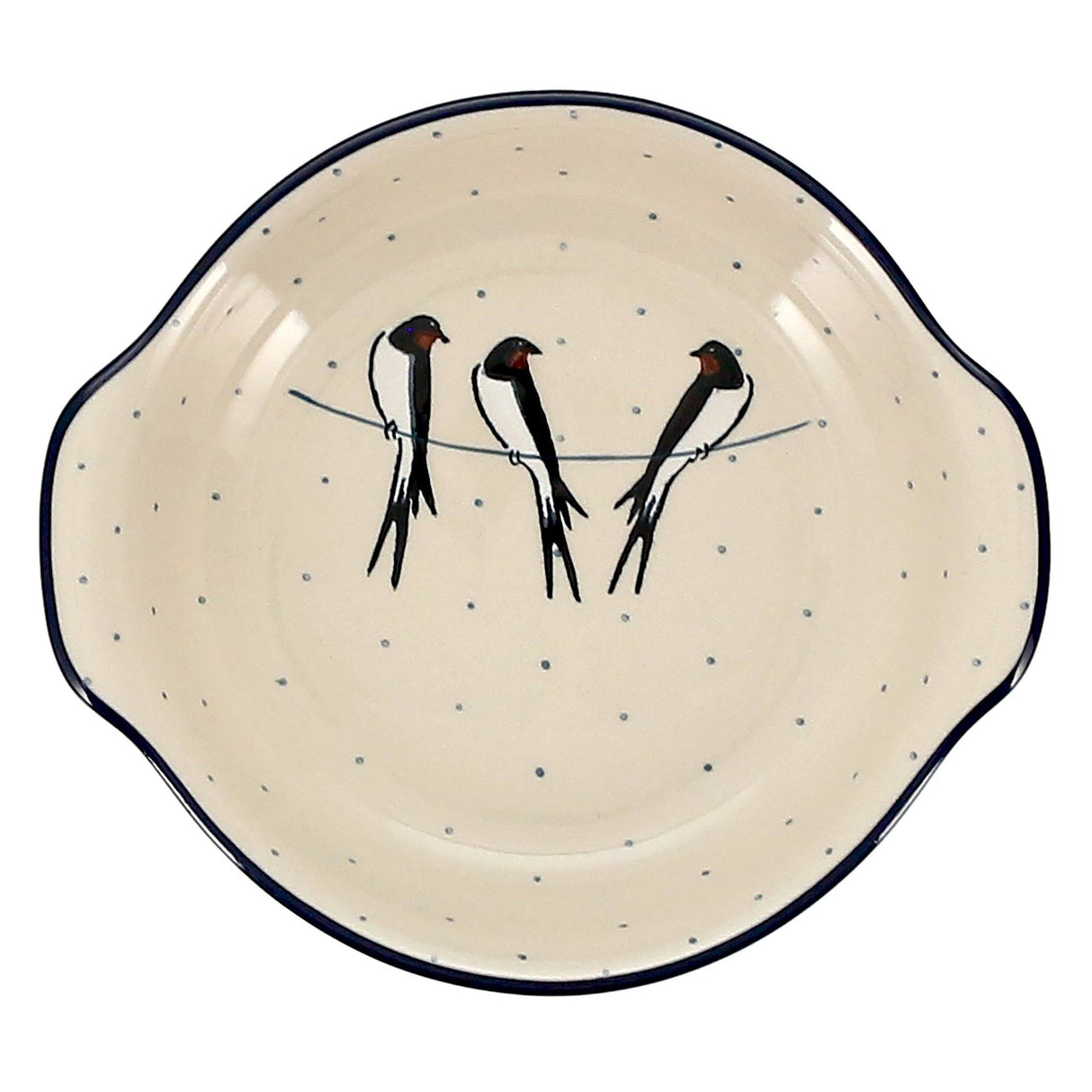 Casserole, Round, Small, 6.5" x 7.25" in "Birds on a Wire" by Ceramika Artystyczna | A142-U4831