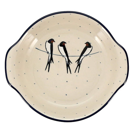 Casserole, Round, Small, 6.5" x 7.25" in "Birds on a Wire" by Ceramika Artystyczna | A142-U4831