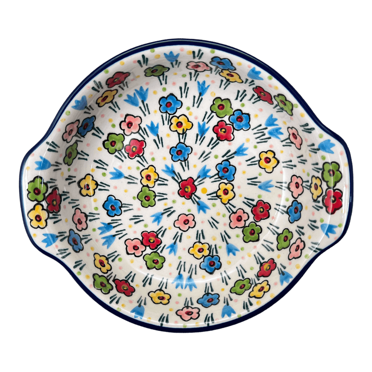 Casserole, Round, Small, 6.5" x 7.25" in "Daisy Doodle" by Ceramika Artystyczna | A142-U4884
