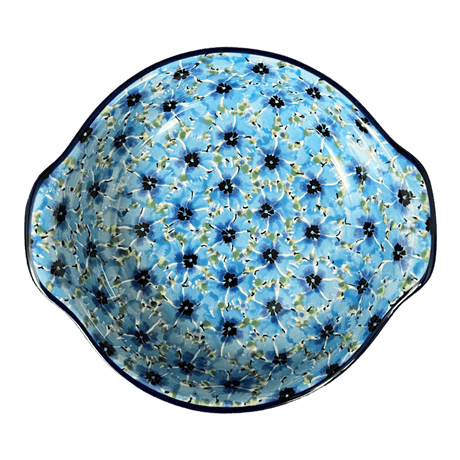 Casserole, Round, Small, 6.5" x 7.25" in "Bachelor Button Bouquet" by Ceramika Artystyczna | A142-U4929