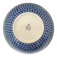 A picture of a Polish Pottery CA 12.75" Bowl (Blue Ribbon) | A154-1026X as shown at PolishPotteryOutlet.com/products/12-75-bowl-blue-ribbon-a154-1026x