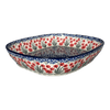 Polish Pottery CA 10.5" x 12" Baker (Red Aster) | A156-1435X at PolishPotteryOutlet.com