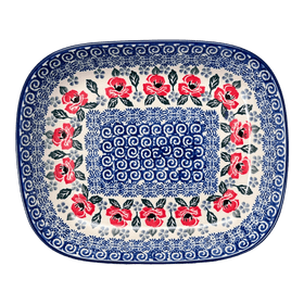 Polish Pottery CA 7.5" x 9" Baker (Rosie's Garden) | A159-1490X Additional Image at PolishPotteryOutlet.com