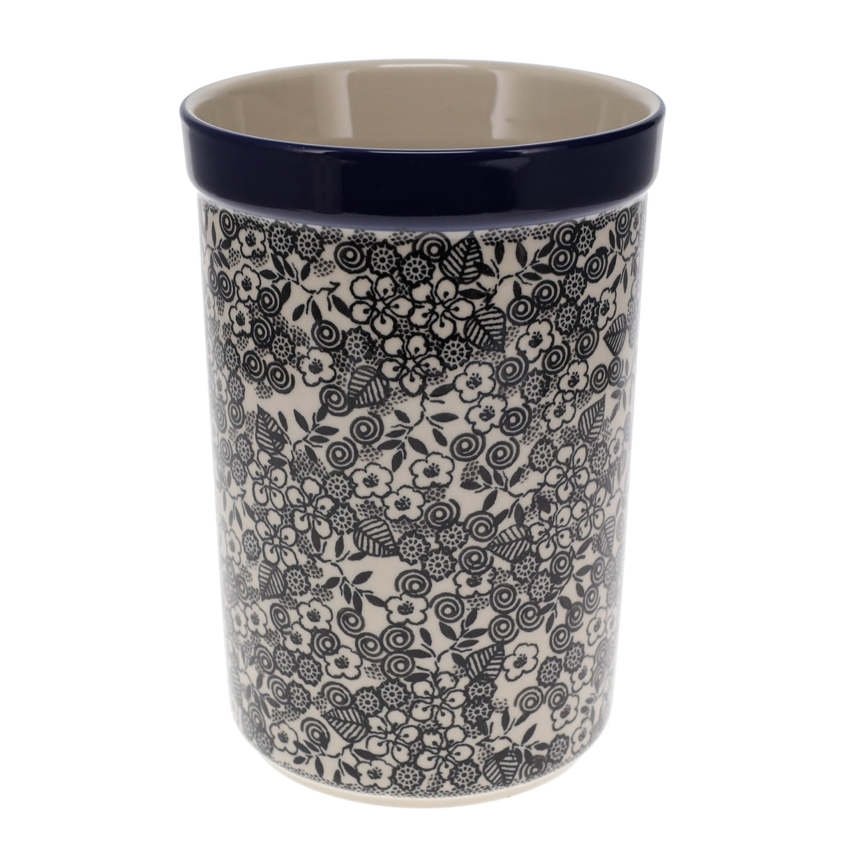 Utensil Holder, 7.75" x 5.5" in "Night Blossoms" by Ceramika Artystyczna | A169-U4772
