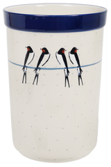 Utensil Holder, 7.75" x 5.5" in "Birds on a Wire" by Ceramika Artystyczna | A169-U4831