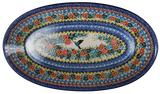 Platter, Oval, 17.5" in "Hummingbird Bouquet" by Ceramika Artystyczna | A200-U3357