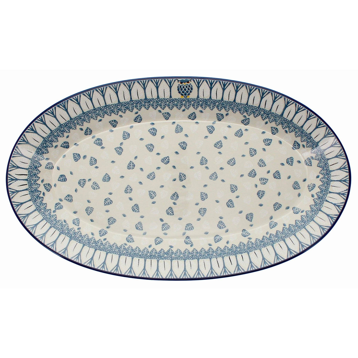 Platter, Oval, 17.5" in "Lone Owl" by Ceramika Artystyczna | A200-U4872