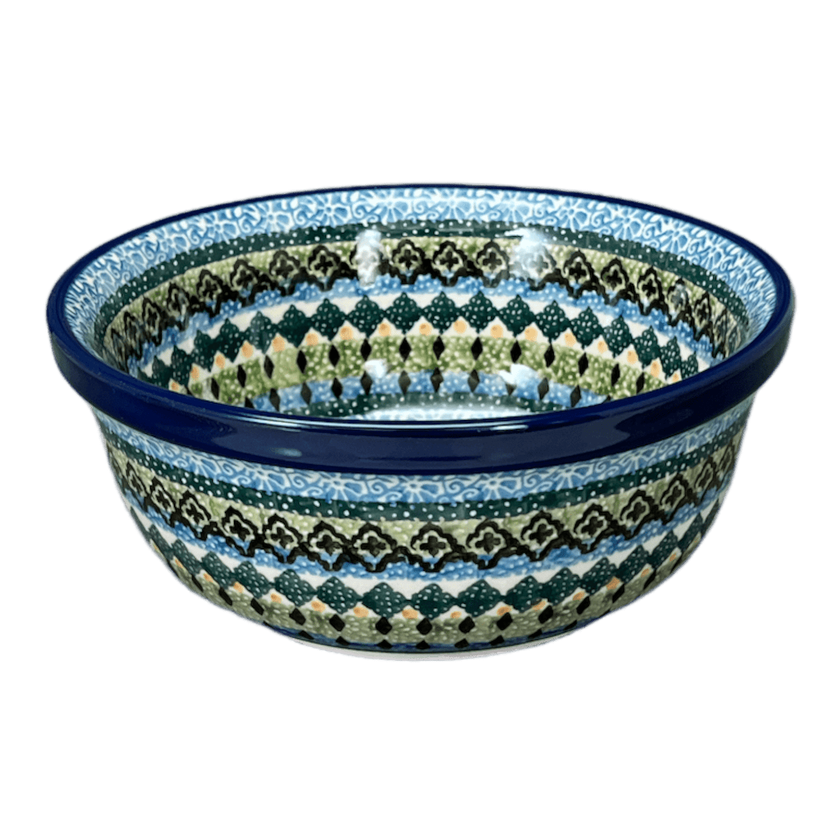 Bowl, Round, 6.25" in "Aztec Blues" by Ceramika Artystyczna  | A209-U4428