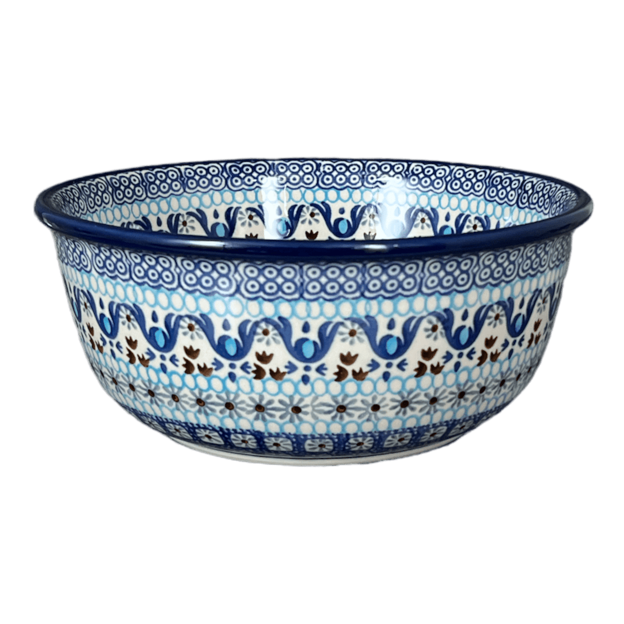 Bowl, Round, 7.75" in "Blue Ribbon" by Ceramika Artystyczna | A211-1026X