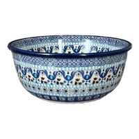 A picture of a Polish Pottery CA 7.75" Bowl (Blue Ribbon) | A211-1026X as shown at PolishPotteryOutlet.com/products/7-75-bowl-blue-ribbon-a211-1026x