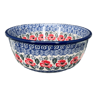 A picture of a Polish Pottery CA 7.75" Bowl (Rosie's Garden) | A211-1490X as shown at PolishPotteryOutlet.com/products/7-75-bowl-rosies-garden-a211-1490x