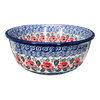 Polish Pottery C.A. 7.75" Bowl (Rosie's Garden) | A211-1490X at PolishPotteryOutlet.com
