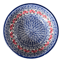 A picture of a Polish Pottery CA 7.75" Bowl (Rosie's Garden) | A211-1490X as shown at PolishPotteryOutlet.com/products/7-75-bowl-rosies-garden-a211-1490x