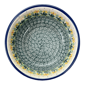Polish Pottery C.A. 7.75" Bowl (Daffodils in Bloom) | A211-2122X Additional Image at PolishPotteryOutlet.com